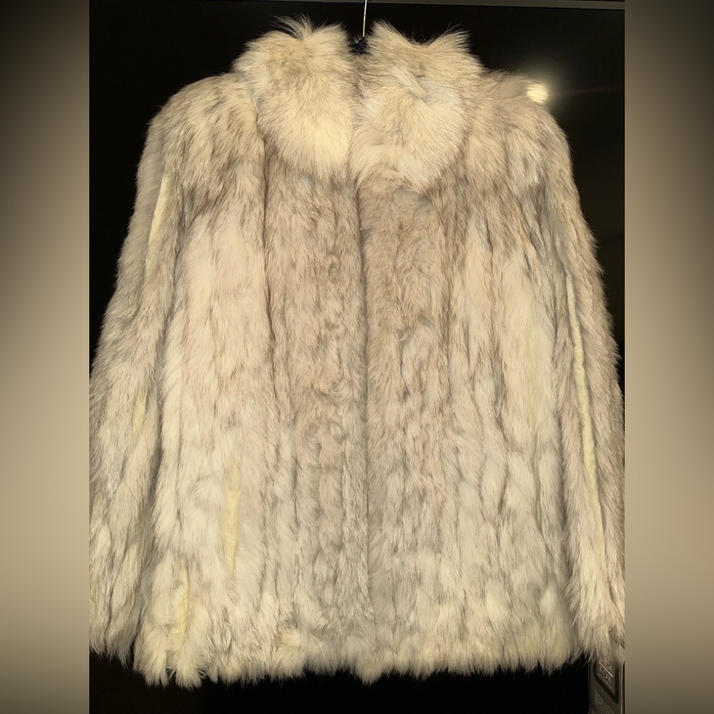 VTG Saga Fox Norway Fur Made In Korea Real Genuine Blue Fox Fur Style 1149 READ - Picture 14 of 14